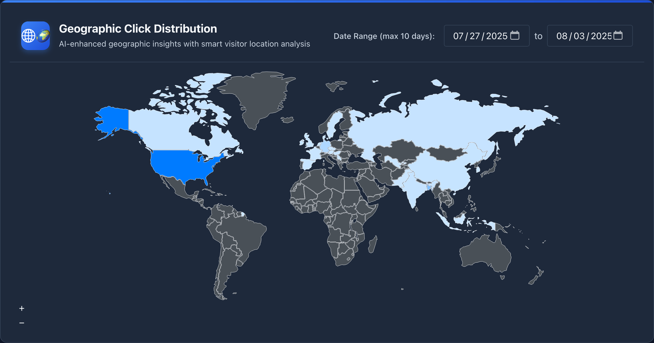 yLnk Geographic Distribution Heatmap